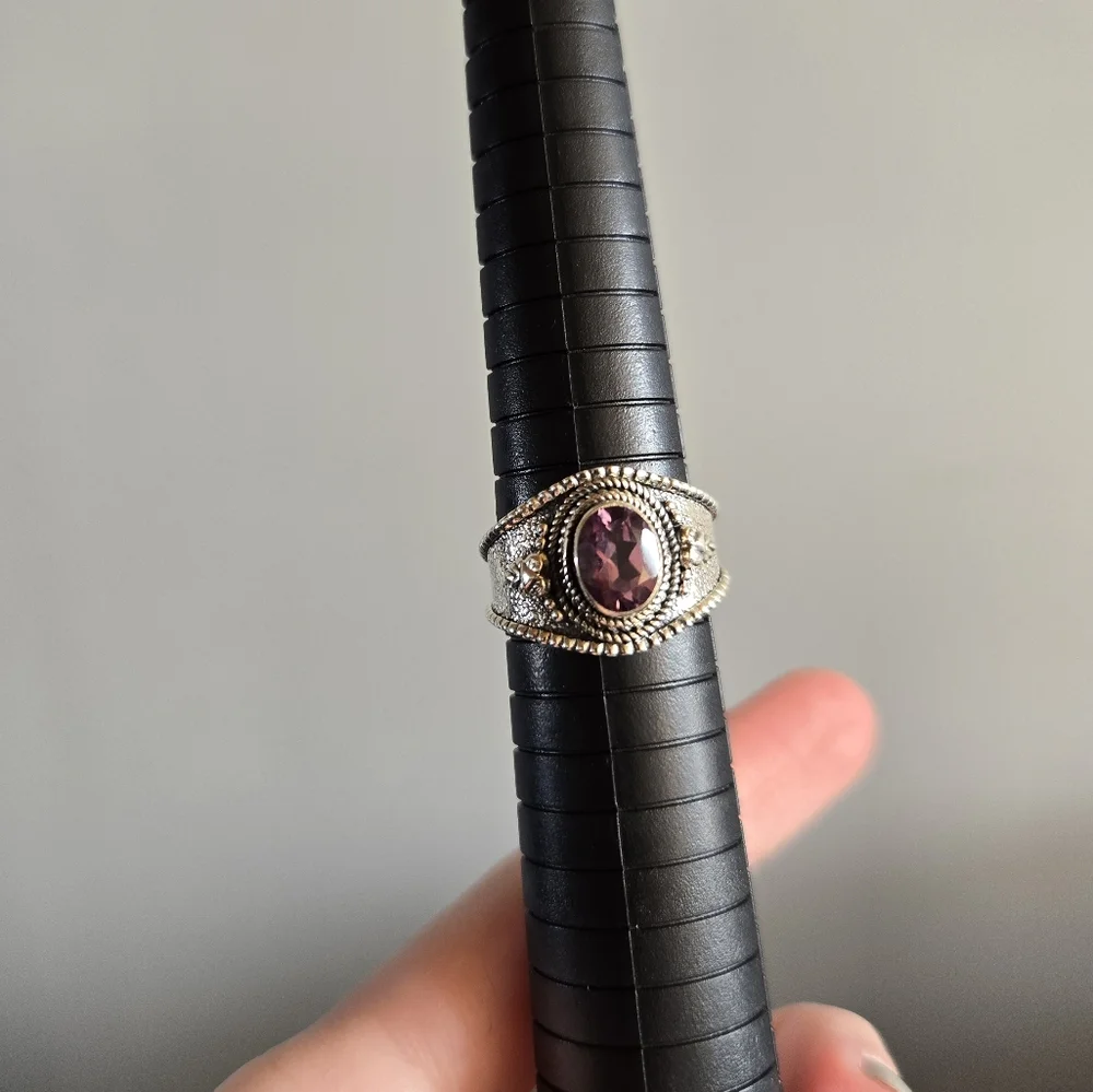 Amethyst Sterling Silver Ring 175 - Picture 2 of 4